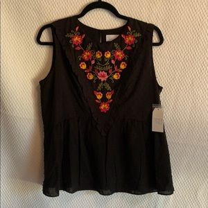 Time & Tru embroidered top. Size 8-10